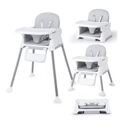 3 in 1 Baby High Chair, Bellababy Adjustable Convertible Chairs for Babies and Toddlers, Compact/Light Weight/Portable/Easy to Clean