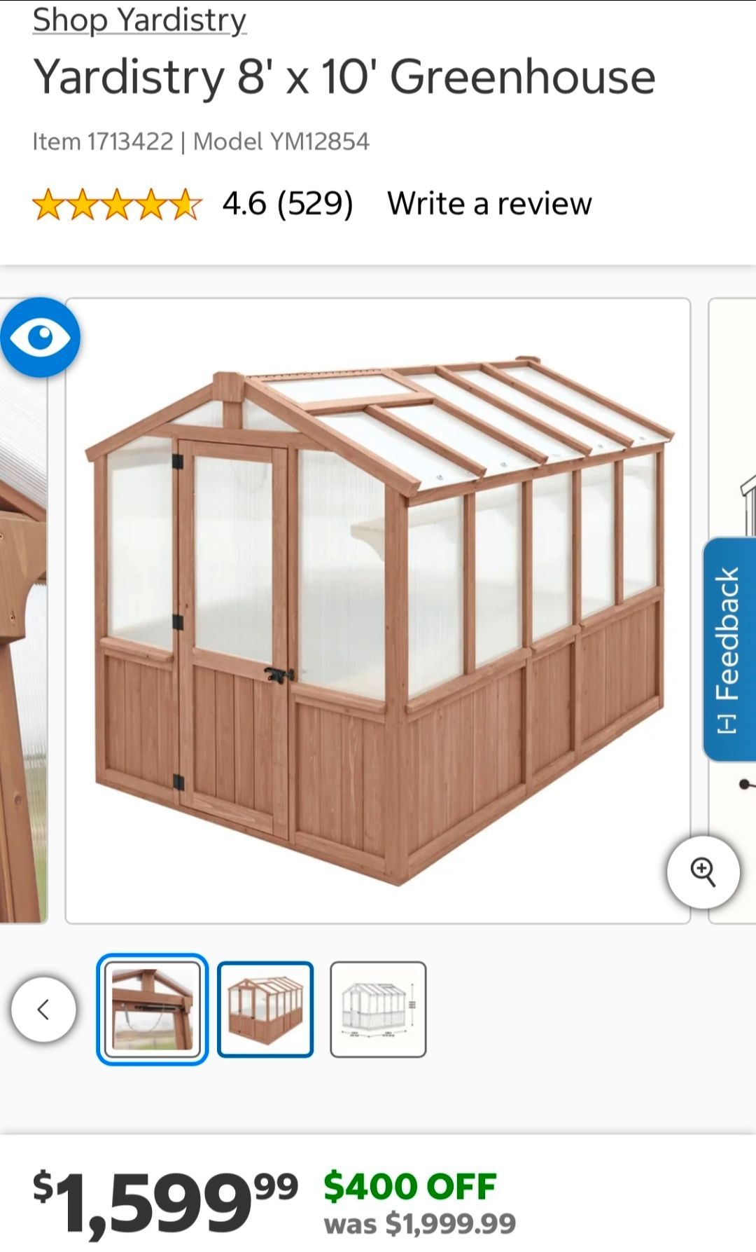 BRAND NEW YARDISTRY GREEN HOUSE