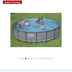 Bestway Power Steel 18’ x 48” Round Above Ground Pool Set Alberca casa 