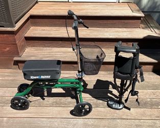 KneeRover steerable knee scooter and iWALK hands free crutch