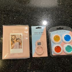 Fujifilm Instax Camera Photo Album, Selfie Lens & 4 Color Lenses