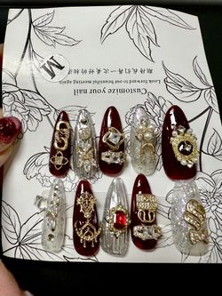 Press On nails valentines Days Nail