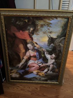 Framed Art Joseph, Mary And Jesus 