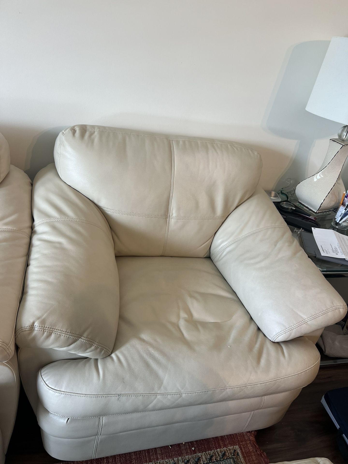 Leather Couch With Ottoman