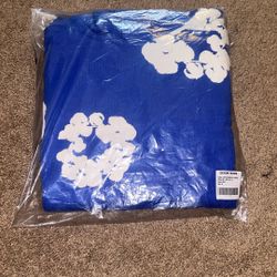 Denim Tear Cotton Wreath Sweatshirt Hoodie Blue Size Small 100% Authentic 
