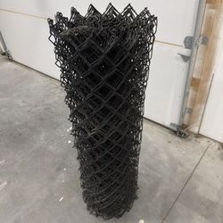 NEW 48 in. x 50 ft. 9-Gauge Galvanized Steel Black Chain Link Fence Fabric