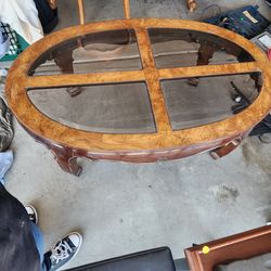 Coffee Table (Wood & Glass)