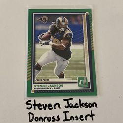 Steven Jackson St. Louis Rams All-Pro RB Donruss Short Print Insert Card. 