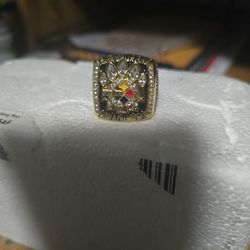 2005 Pittsburgh Steelers Championship Ring Stainless  Kalvin Jones