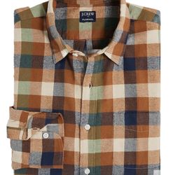 NWT Men’s J.Crew Classic Gingham Flannel Shirt Size Medium Style BU176