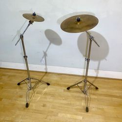 2 PDP Boom cymbal drum Stands 10” Zildjian 14” Crash No Cracks Both $145 Cash In  Newport Beach 92663