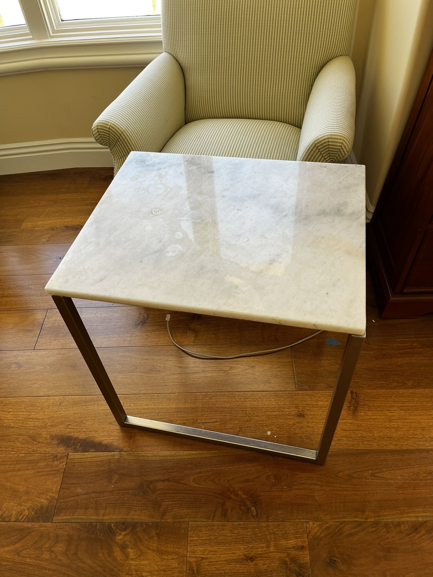 Marble Top End Side Table