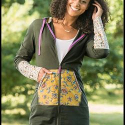 Womens Matilda Jane Choose your own path Patches of Light Hoodie size M