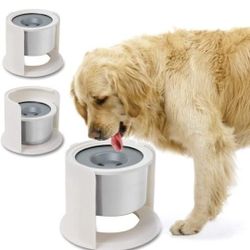 Dog Water Bowl Elevated Dog Bowls Slow Water Feeder Dog Bowl with Floating Disk No-Spill Water Bowl for Dogs (4.4 L Water Bowl