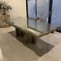 Dining Table In Metallic 