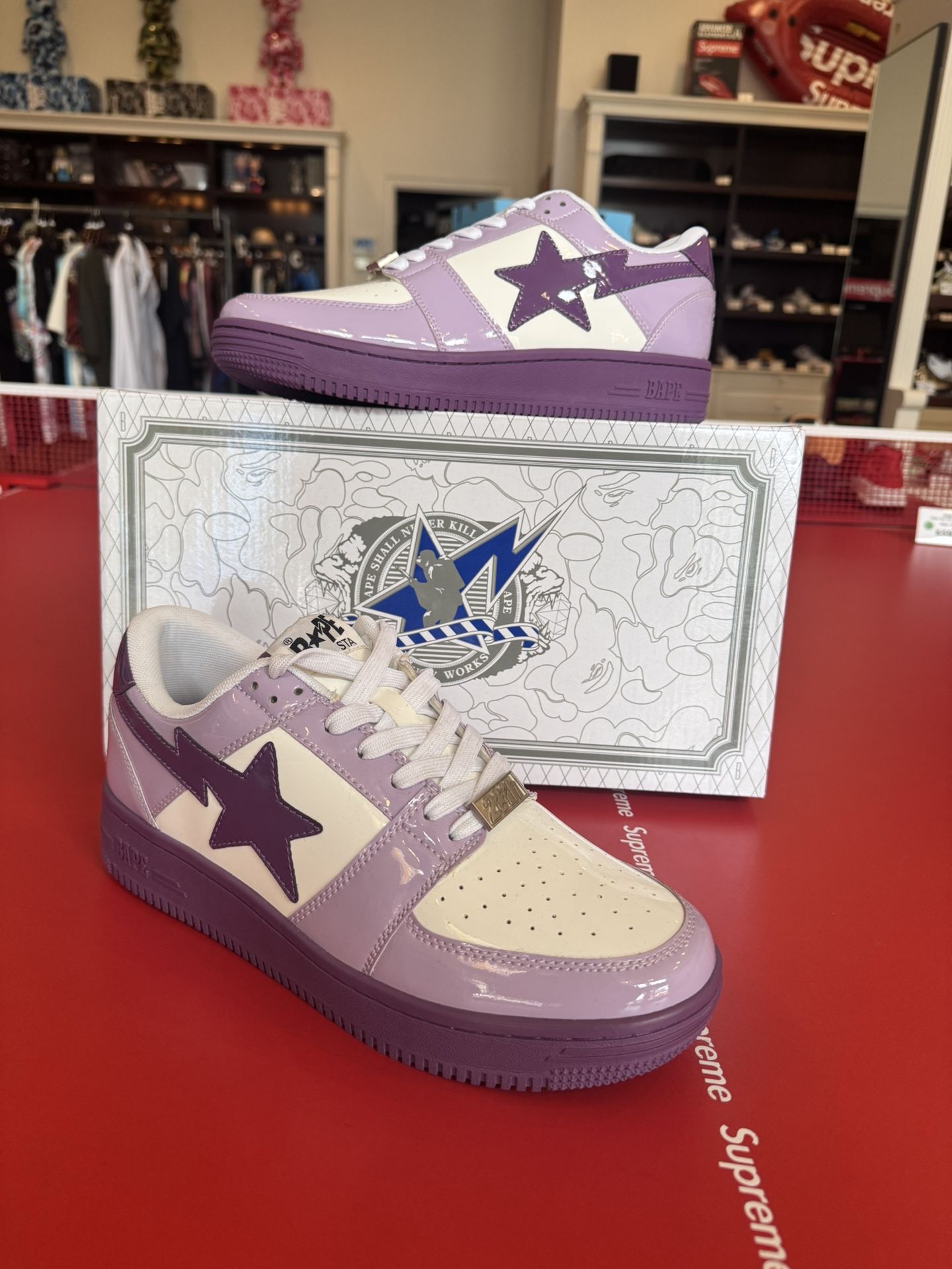 Bape Sta low ‘Purple’ Size 10