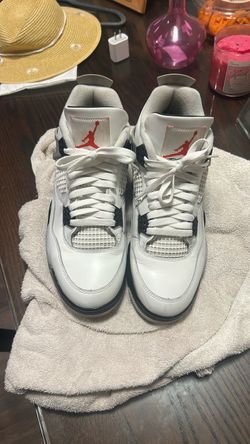 Jordan 4  White cement