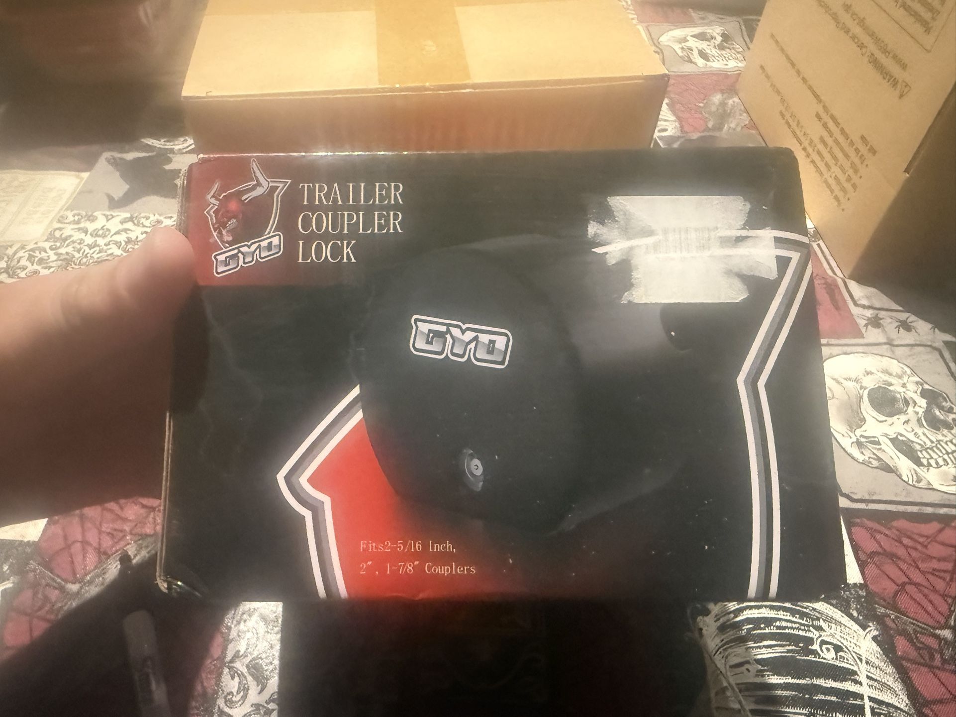 3-in-1 Trailer Hitch Lock - Universal Fit for 1-7/8", 2" & 2-5/16" Couplers, Heavy Duty Anti-Theft Coupler Lock with 2 Keys & 4 Dust Covers for RV, Bo