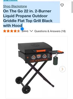 Shop Blackstone On The Go 22 in. 2-Burner Liquid Propane Outdoor Griddle Flat Top Grill Black with Hood