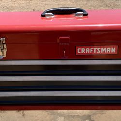 CRAFTSMAN Steel Portable Ball-bearing 3-Drawer Lockable 20.5" Red Tool Box