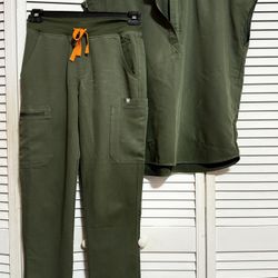 Figs Olive Green Scrub Set 