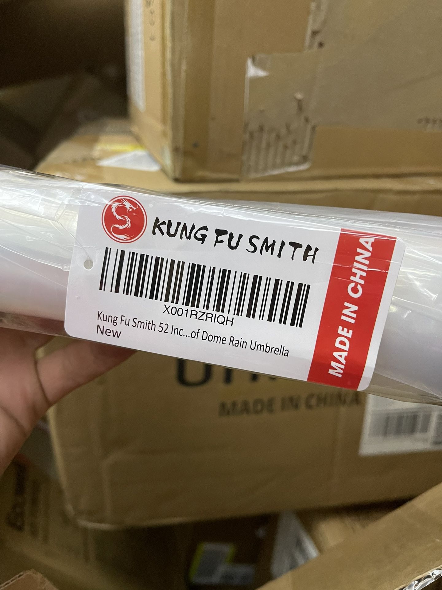 Kung Fu Smith 52 Inch Bubble Clear Umbrella for Weddings, Bulk Large Adult Transparent Umbrella Windproof Dome Rain Bubble Umbrella