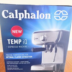 Brand New - Calphalon BVCLECMP1 Temp iQ Espresso Machine with Steam Wand, Stainless