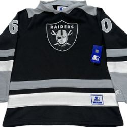 Starter Las Vegas Raiders Hockey Jersey Hoodie Sweatshirt Mens XL New