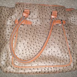 Faux Ostrich Shoulder Bag