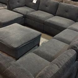 Oversized Sectional With Ottoman 
