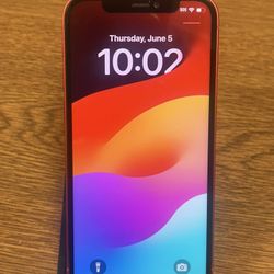 iPhone 12 64GB PRODUCT RED - Locked to T-Mobile - Excellent Condition