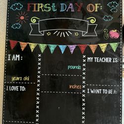 First Day Of School Pre k - Elementary