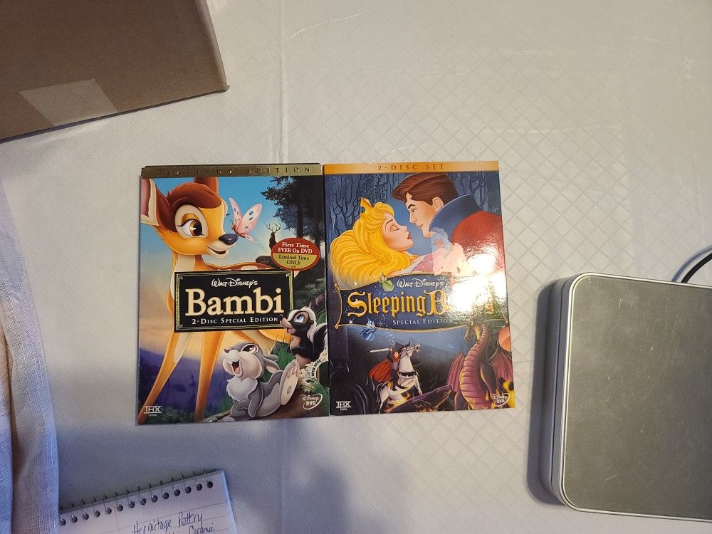 Disney's Sleeping Beauty & Bambi DVDs 