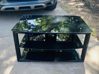 STAND TIVI TABLE THICK GLASS GREAT CONDITION LIKE NEW