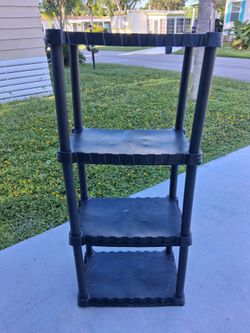 4-Tier Plastic Storage Shelving Unit