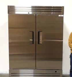 NSF Reach In Two Door Refrigerator SS interior AKR-13781