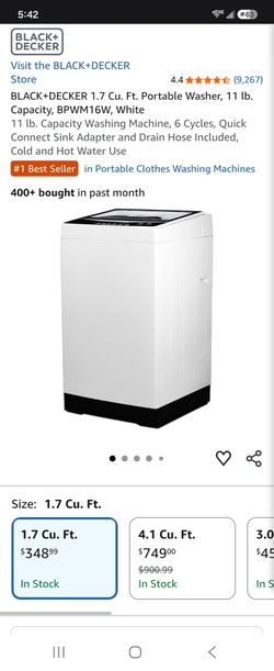 BLACK+DECKER 1.7 Cu. Portable Washer