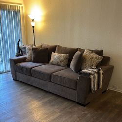 102” Brown Living Spaces Sofa/Couch