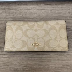Coach Bifold Wallet F88026 Outlet Beige 