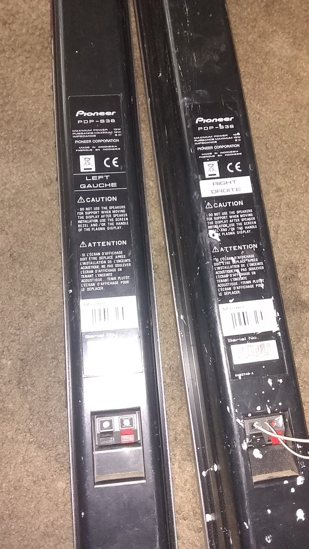 Pioneer surround speakers