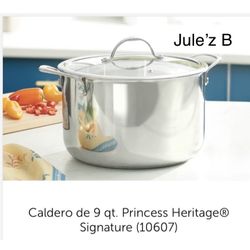 Princess House. Olla De 9 Qts Heritage Signature Nueva En Su Caja 