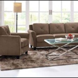 Microfiber Sofa And Chair Set 