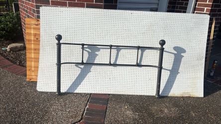 Pottery barn double iron headboard and footboard