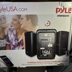 Pyle Bluetooth PA Speaker & Amplifier Mixer System, 8-Ch Audio PPHP898MX