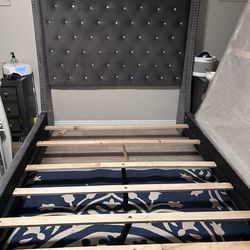 Grey Queen Bed Frame