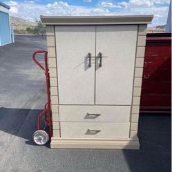 TALL ARMOIRE-SOLID/3 DRAWER