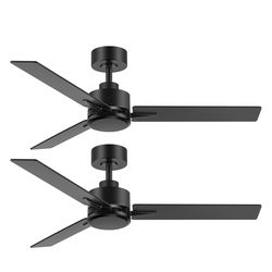 2 Pack 48 Inch Ceiling Fans without Light Remote Control, 6-Speed, Quiet Reversible DC Motor, 3-Blade, Industrial Indoor/Outdoor Ceiling Fan $139.99