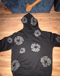 Black flower hoodie