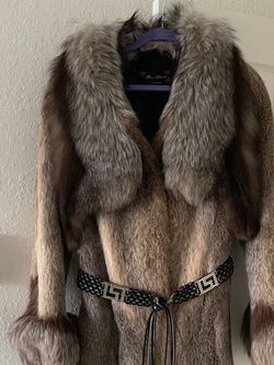 Fur Coat From Nutria And Silver Fox( On Collar And Sleeves)