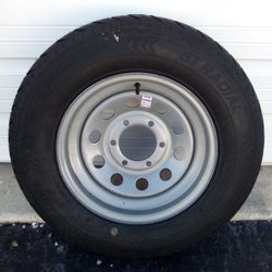 2 New 205/75/15 Trailer Tires On New 6 Hole Grey Steel Rims $100 Each N Have 2 Of Em 